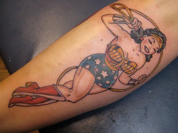 Wonder Woman Retro Tattoo