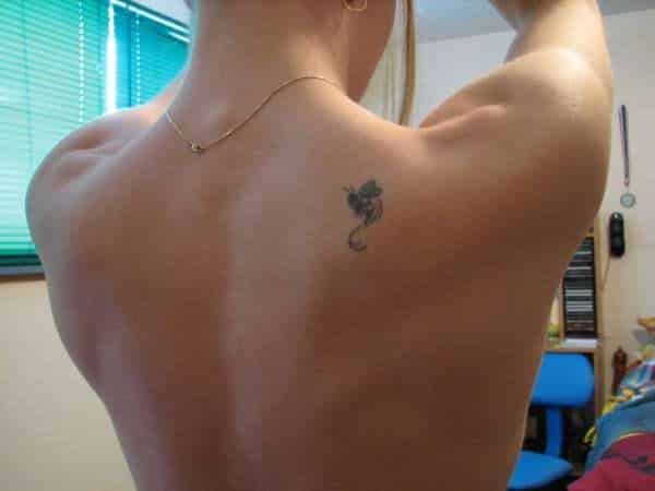 Back of the Shoulder Bee Tattoo
