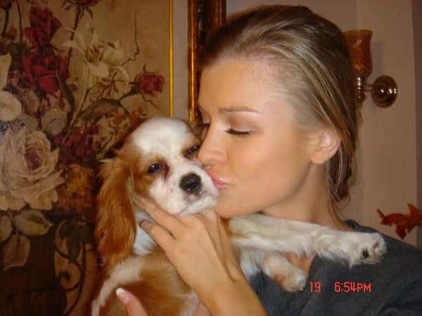 Joanna Krupa Holding an Adorable Puppy