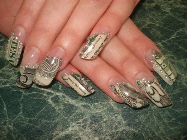 Five Dollar Nail Tips with Rhinestones