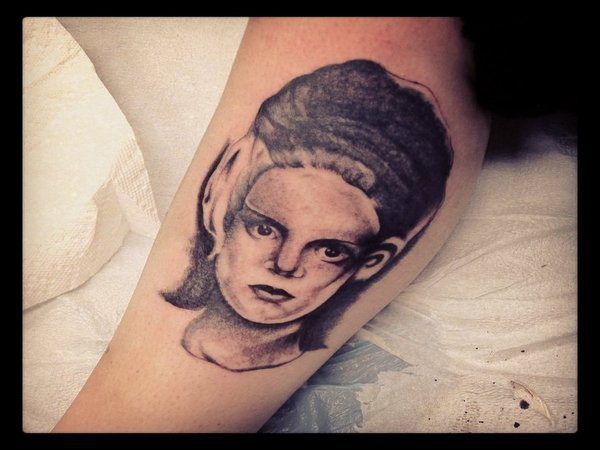 Stoic Bride of Frankenstein Tattoo