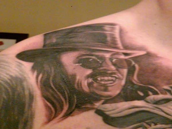 Gary Oldman As Dracula Shoulder Tattoo