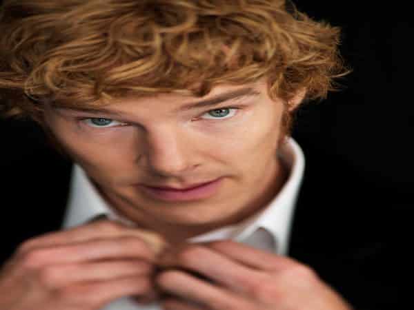 Benedict Cumerbatch with Curly Dark Blond Hair