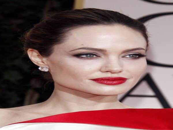 Angelina Jolie with Slicked Back Bun Hairstyle