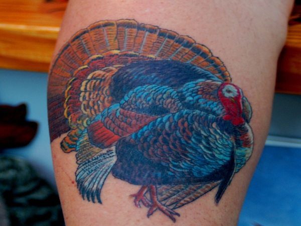 Colored Turkey Leg Tattoo