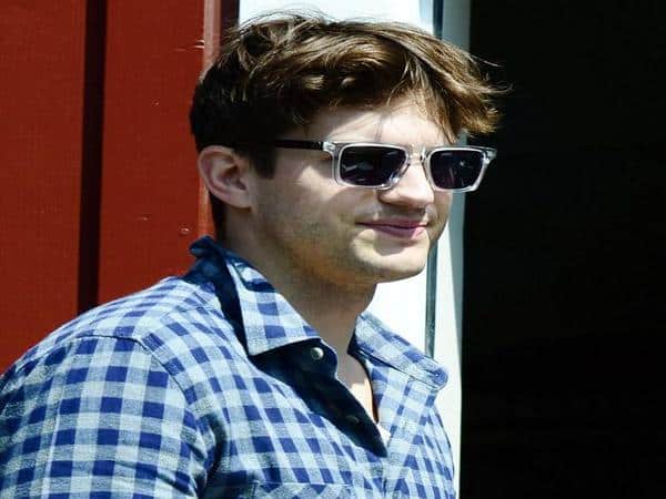 Ashton Kutcher Short Hair with Messy Bangs