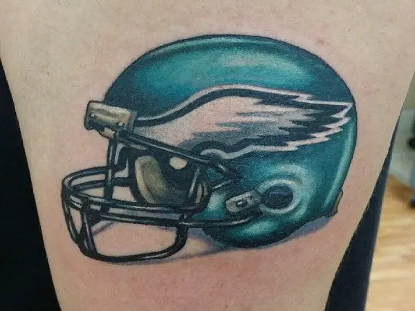 Colored Philadelphia Eagles Tattoo