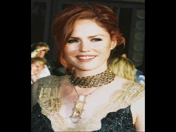 Jorja Fox Red Hair Updo