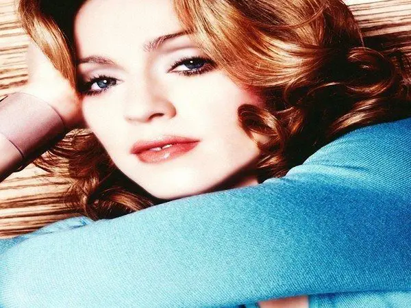 Madonna with Strawberry Blond Curly Hair