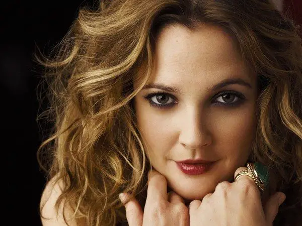 Drew Barrymore Curly Dark Blond Hair