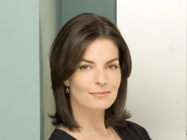 Sela Ward Shoulder Length Dark Middle Parted Hair