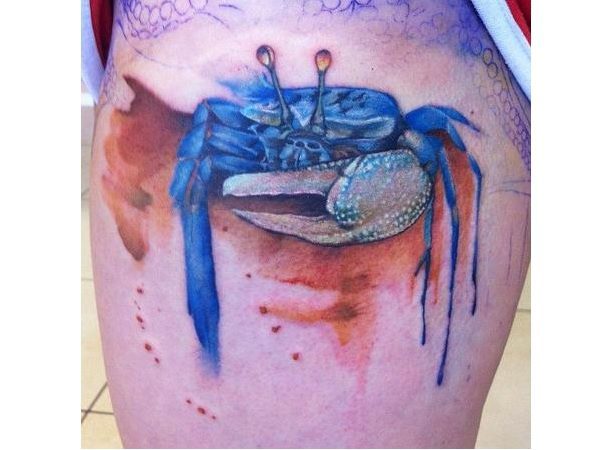 Blue Crab 3-D Tattoo