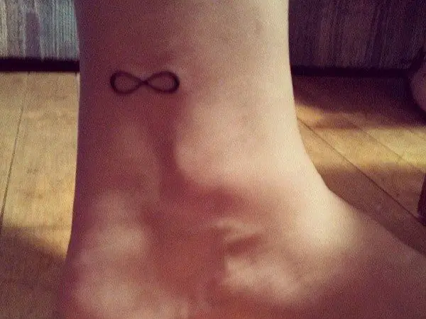 Love Infinity Symbol Tattoo On the Ankle