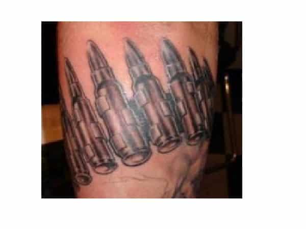 Bullet Arm Band Tattoo