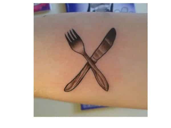 Fork and Knife Tattoo