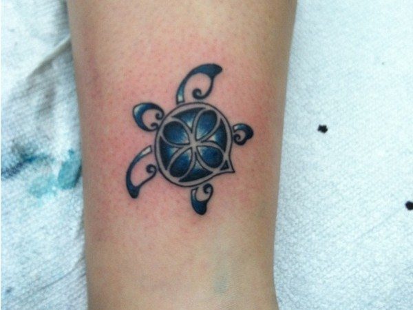 Tribal Turtle Flower Design