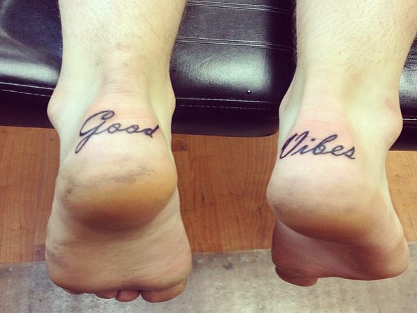 Good Vibes Heel Tattoo