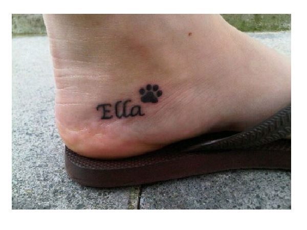 Ella and Paw Heel Tattoo