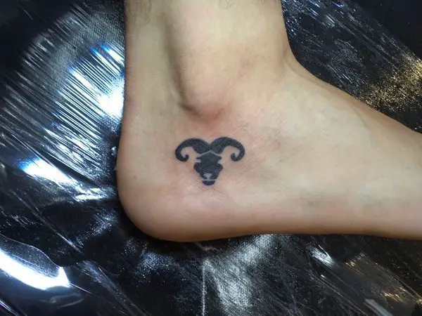 Aries Ram Heel Tattoo