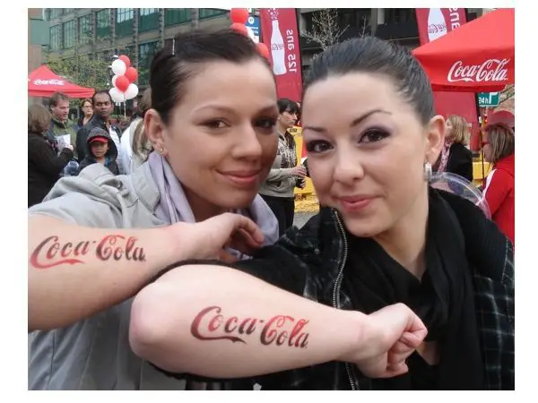 Coca Cola Word Arm Tattoos