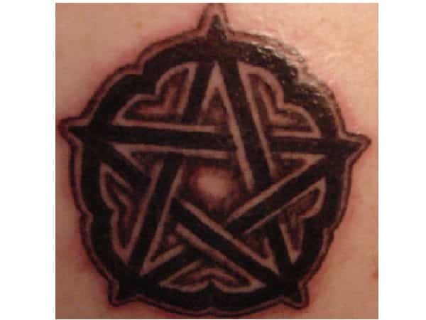Pentagram Tattoo with Celtic Design