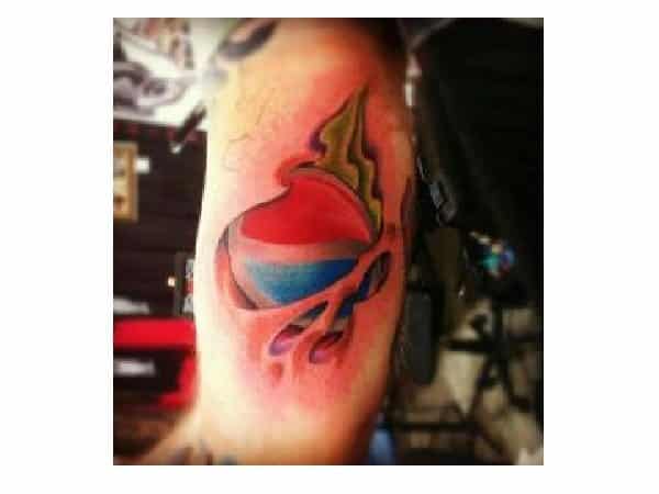 Pepsi Logo Under the Skin Tattoo