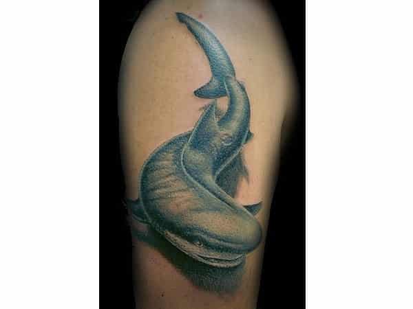 Whole Shark Arm Tattoo