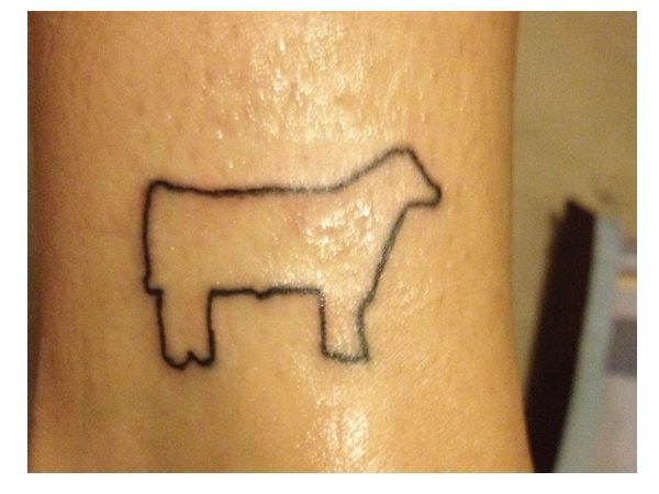 Cow Outline Tattoo