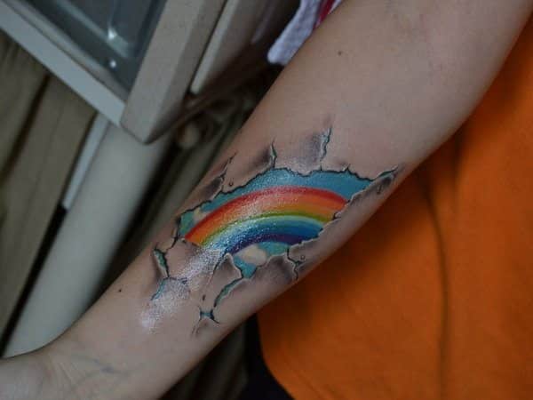 Rainbow Under the Skin Tattoo