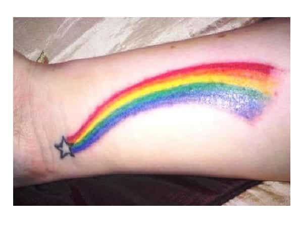 Rainbow Arch with Star Tattoo
