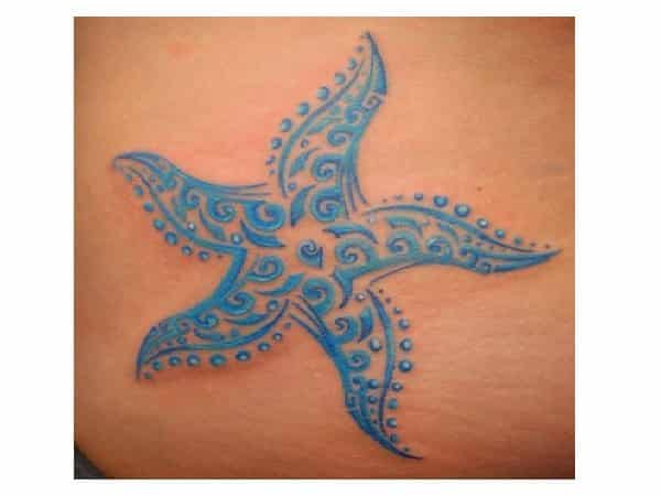 Blue Starfish Tattoo