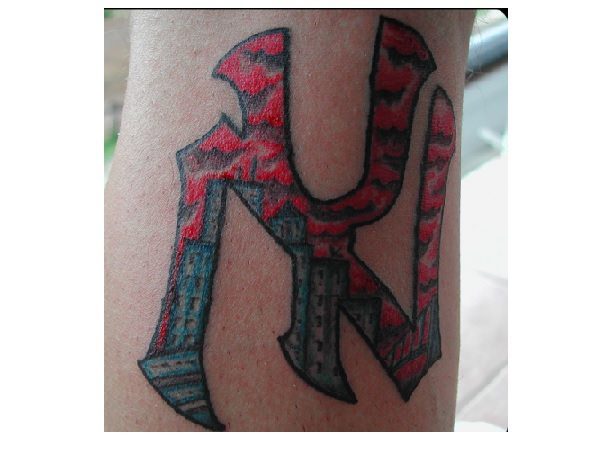 New York Yankees Red Buildings Tattoo