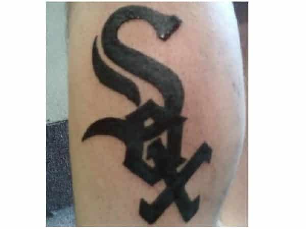 White Sox Leg Tattoo