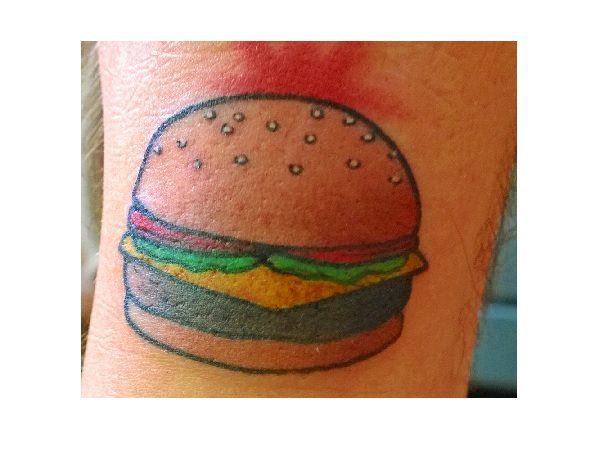 Hamburger Wrist Tattoo