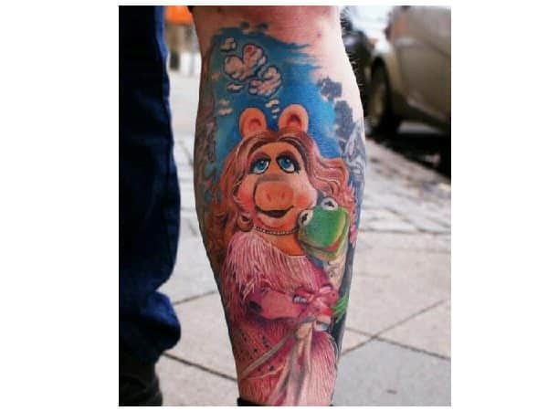 Miss Piggy and Kermit the Frog Formal Wear Tattoo