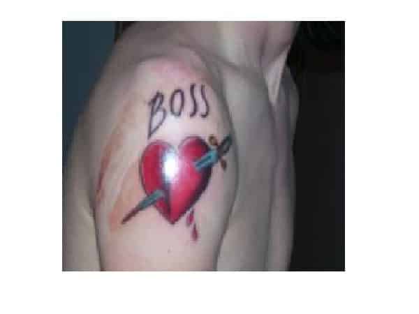 Rocky Horror Frank-n-Furter Boss Heart Tattoo