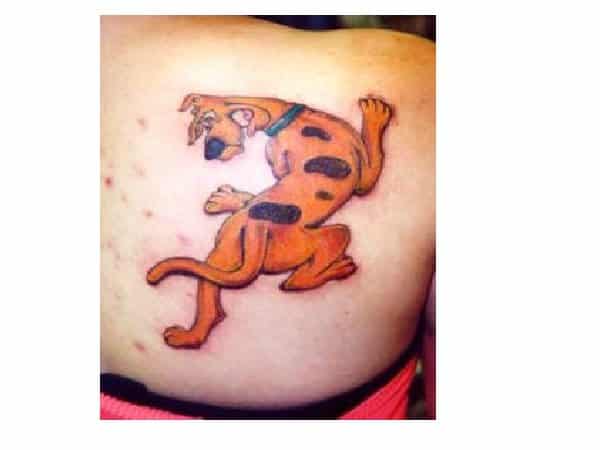 Scooby Doo Jumping Tattoo