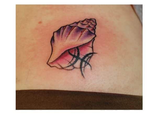 Conch Seashell with Chinese Symbol