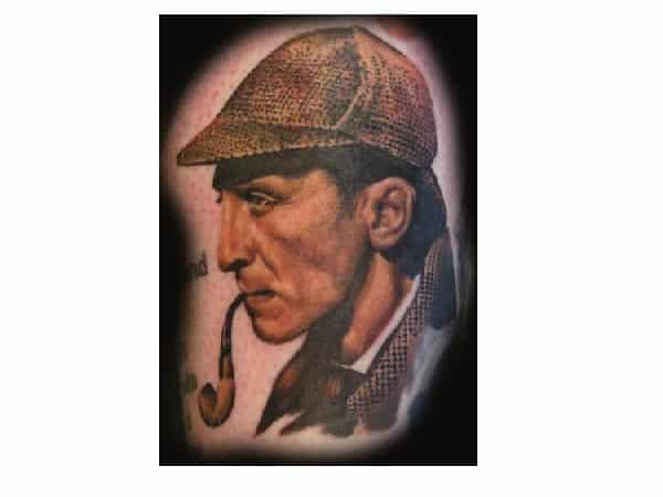 Sherlock Holmes Movie Colored Tattoo