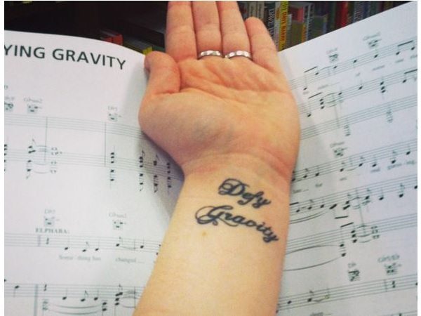 Defy Gravity Wrist Tattoo