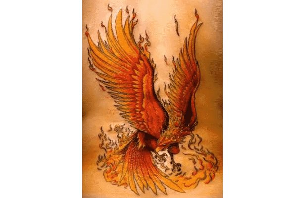 10 Fiery Phoenix Tattoos Fiery Phoenix Back Tattoo