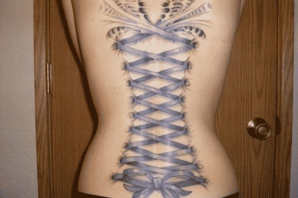 back corset tattoo 10 purple