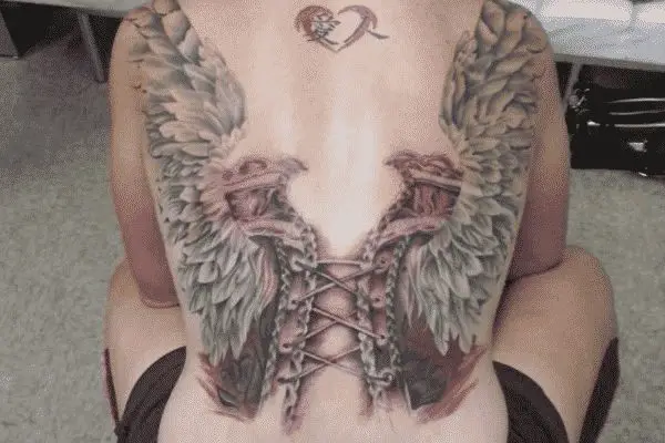 back corset tattoo designs 8 wings