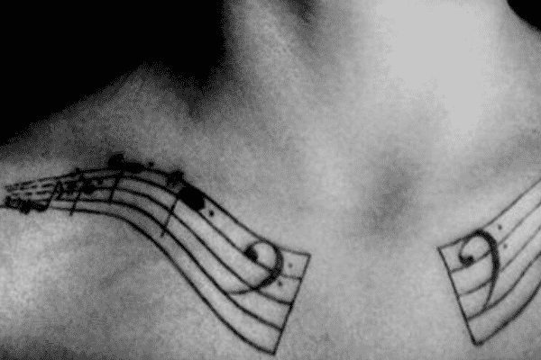 collar bone tattoo design ideas