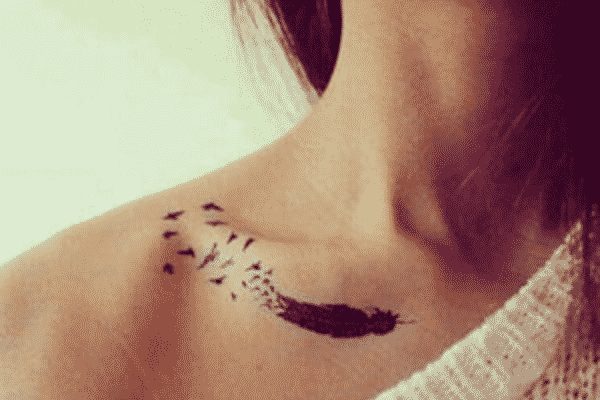 collar bone tattoo design ideas