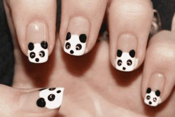 panda nail art designs