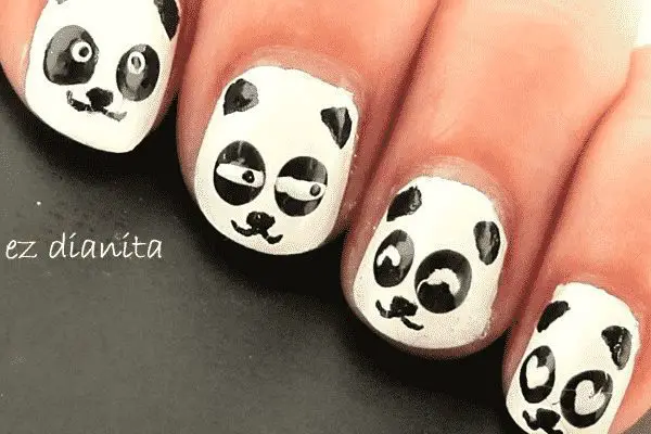 panda nail art designs