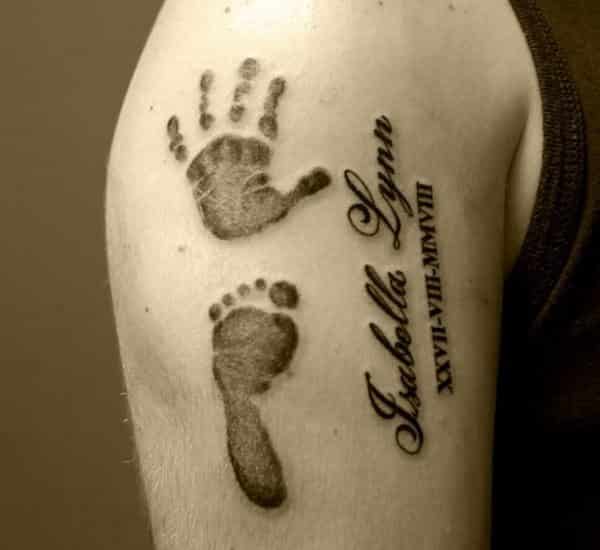 baby footprint tattoo