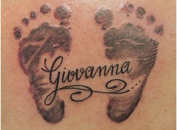 baby footprint tattoo