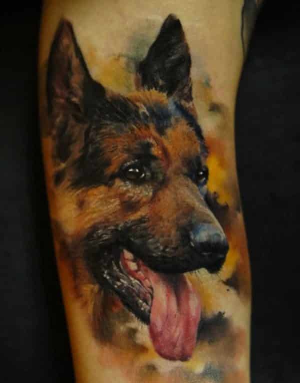 German shepherd tattoo Gsd tattoo Dog tattoos